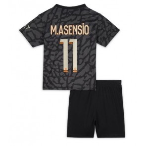 Paris Saint-Germain Marco Asensio #11 Replica Third Stadium Kit for Kids 2023-24 Short Sleeve (+ pants)